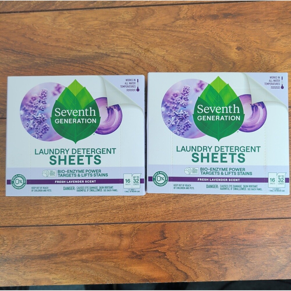 Seventh Generation Laundry Detergent Sheets Fresh Lavender, 16ct Lot Of 2